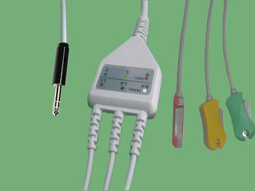 Chine 12 avance de câble d'avance de l'une seule pièce ECG de Pin 3/5 pour les moniteurs patients fournisseur
