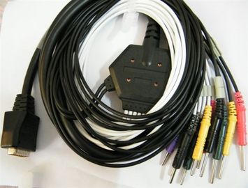 Chine L'électrocardiogramme professionnel câble le chapeau rouge matériel médical des câbles TPU avec la vis fournisseur